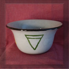 Earth, Air, Fire, Water & Spirit Hand Painted Ceramic Offering Bowl